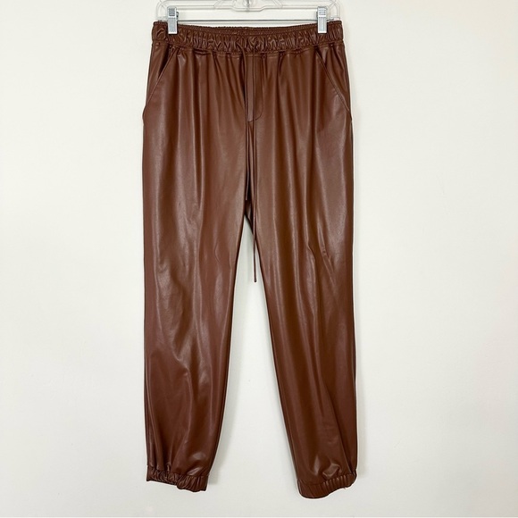 The Reset R Label Vegan Leather Joggers - Picture 4 of 12